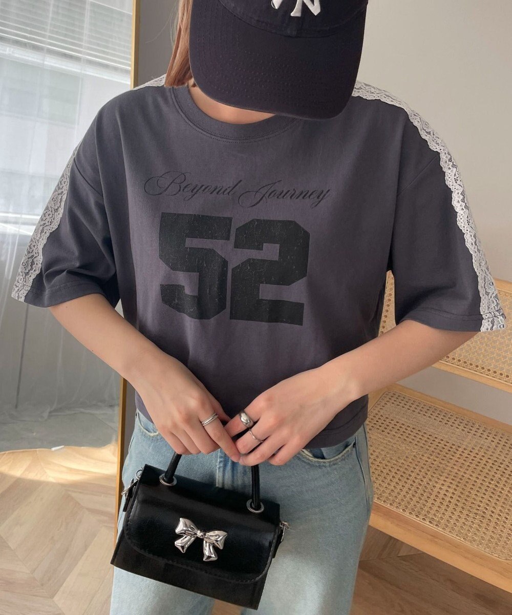 WEGO レースショルダーショートT 