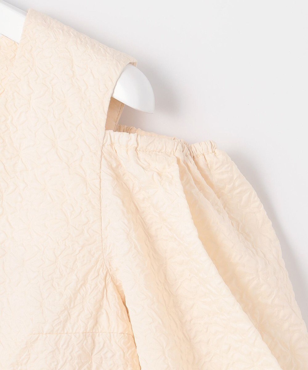 Feroux 【洗える】フクレジャガードチュニック ブラウス 