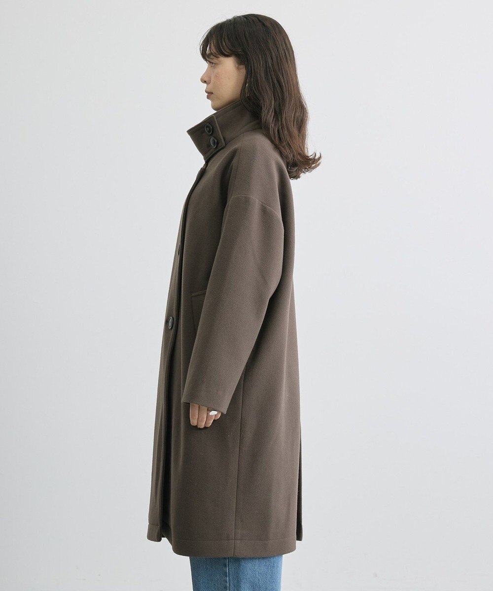 AMERICAN HOLIC リサイクル中空FIBERスタンドカラーロングコート 