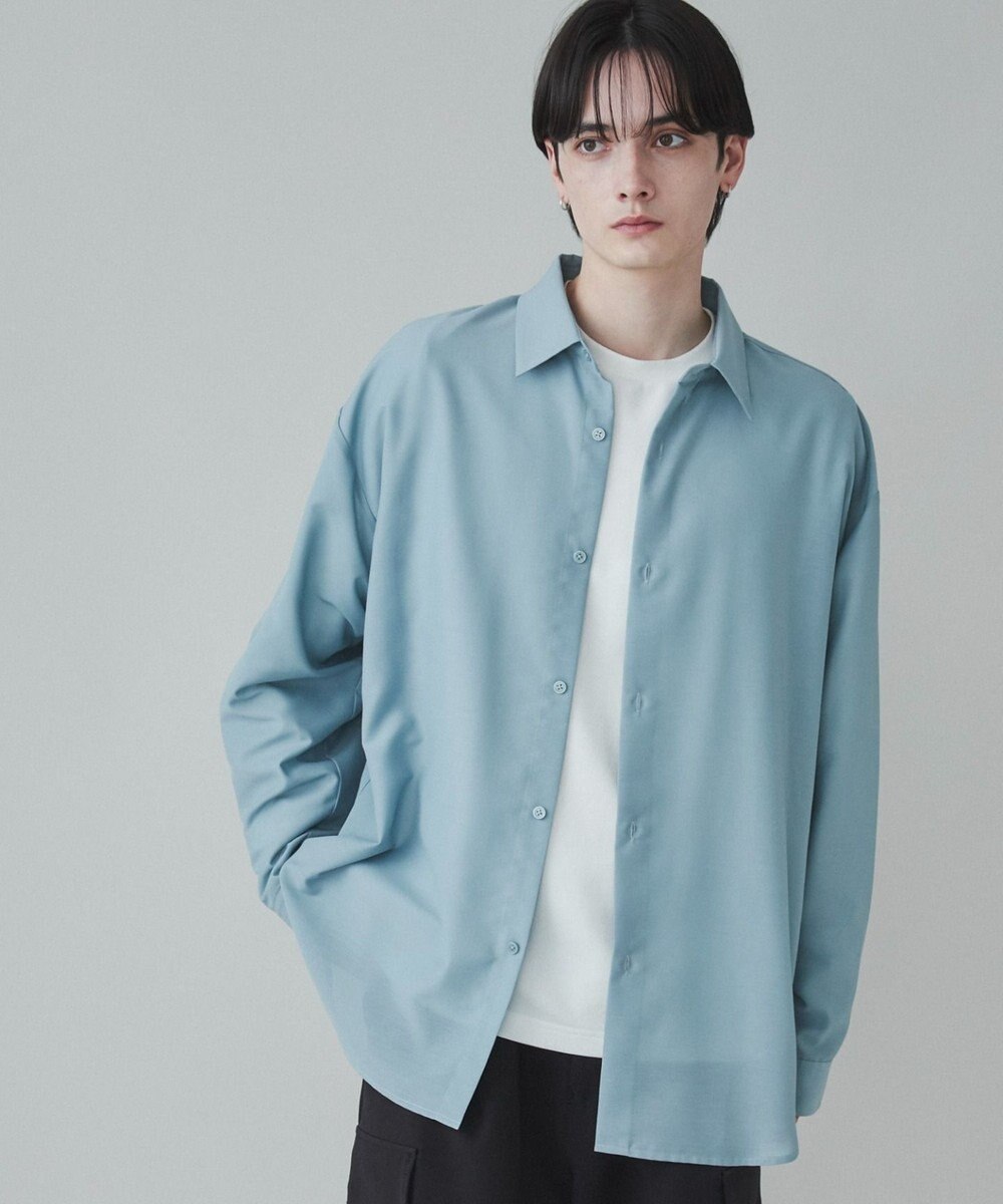 WEGO 【ユニセックス着用ITEM/SMLサイズ展開/冷房対策/紫外線対策】シアーBIGシャツ 