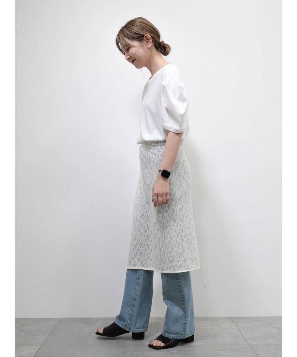 AMERICAN HOLIC 接触冷感タックスリーブ５分袖カットプルオーバー 