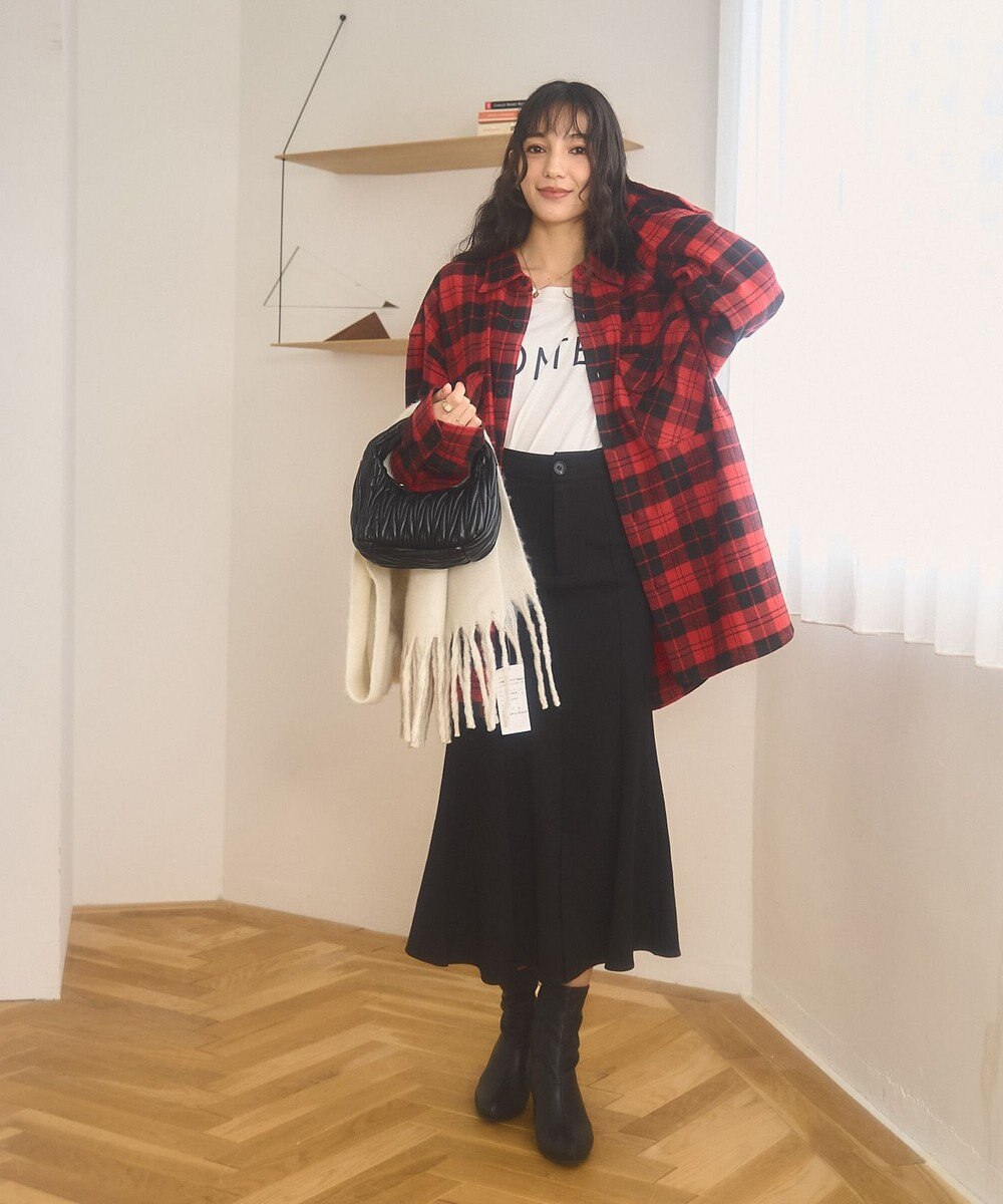 WEGO 【ユニセックス着用ITEM/SMLサイズ展開】チェックネルシャツ 