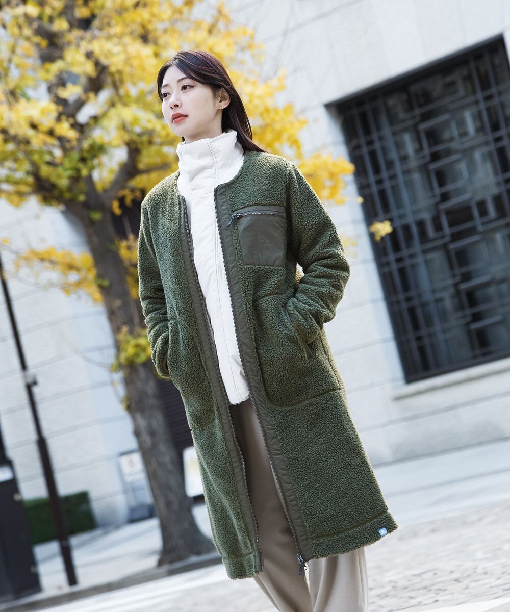 SHARE PARK LADIES 【LADIES】ボアフリースロングカーディガン 