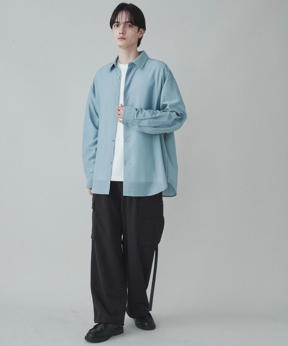 WEGO 【ユニセックス着用ITEM/SMLサイズ展開/冷房対策/紫外線対策】シアーBIGシャツ 