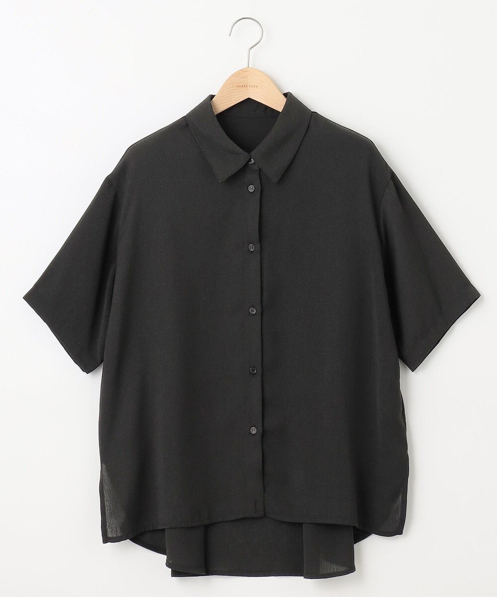 SHARE PARK LADIES 【2WAY】オーバーサイズ楊柳シャツ 