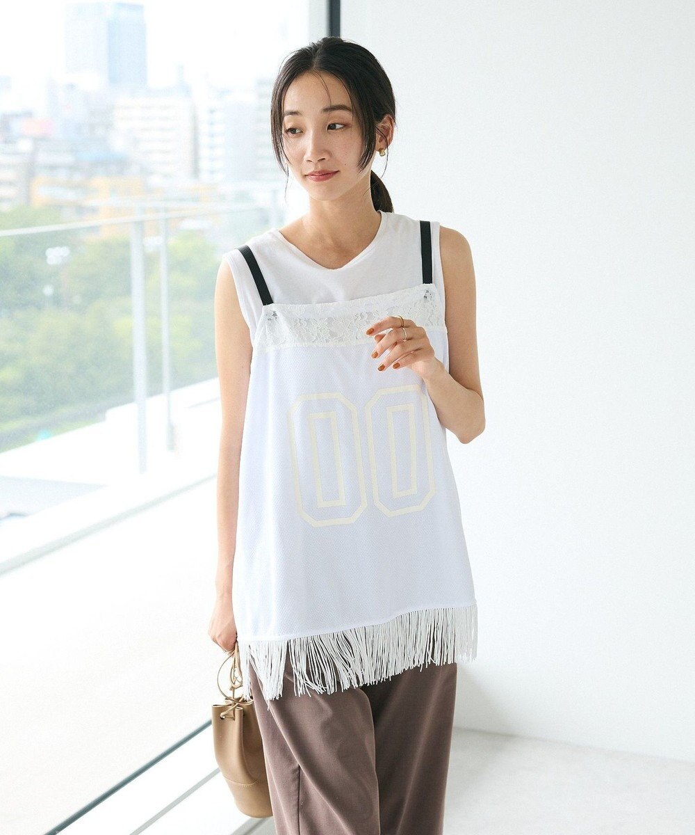 CRAFT STANDARD BOUTIQUE レース切替フリンジビスチェ 