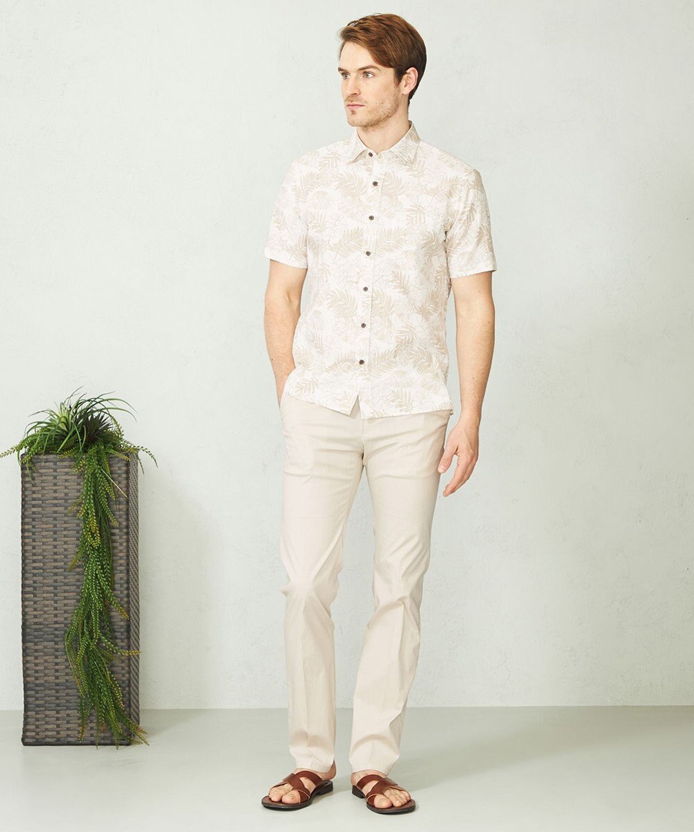 JOSEPH ABBOUD リヨセルリーフ 半袖シャツ 