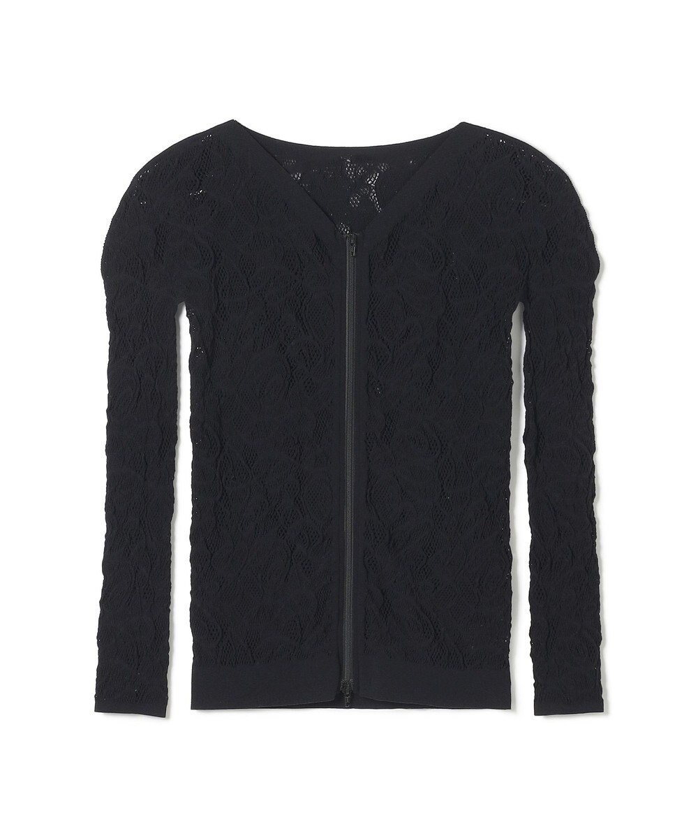 Chacott 【ノーソーイングニット】レーシージップアップニットトップ 