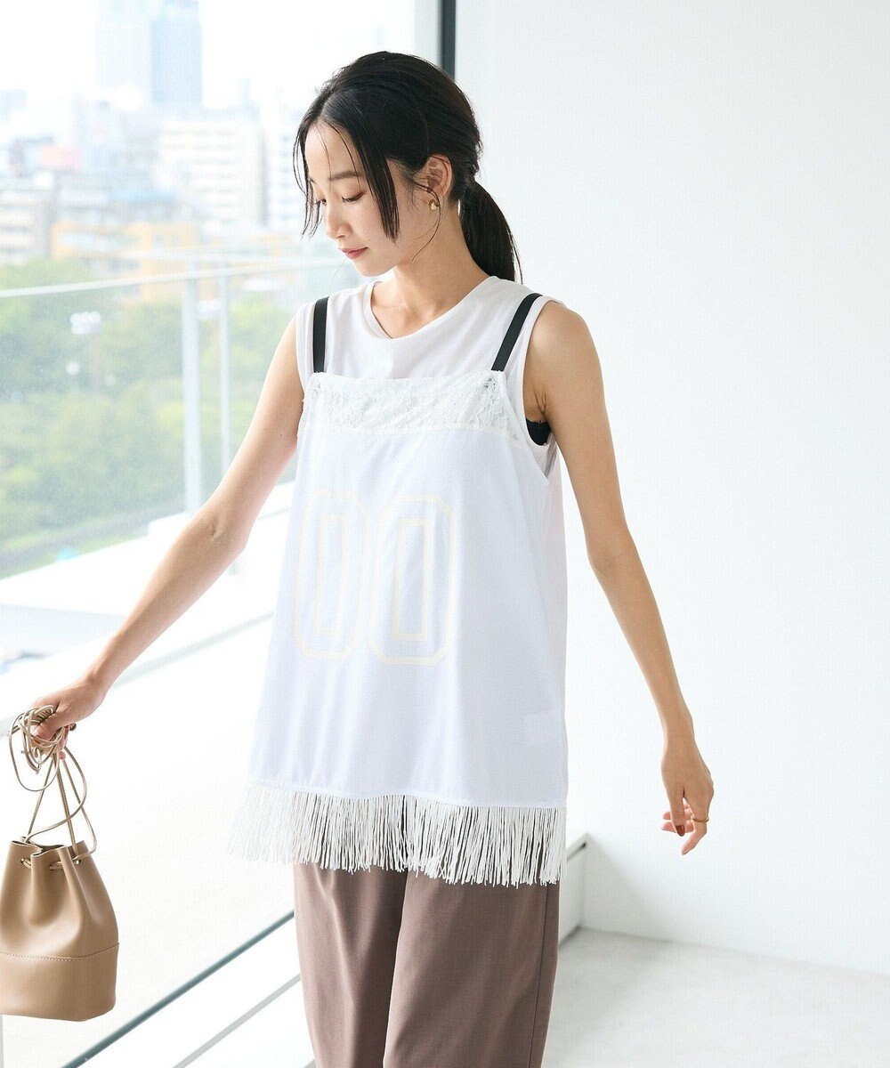 CRAFT STANDARD BOUTIQUE レース切替フリンジビスチェ 