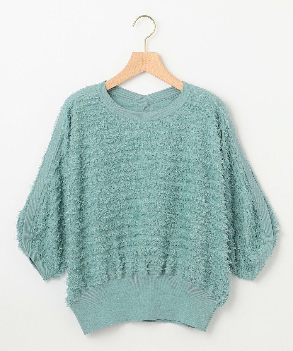 組曲 【WEB限定】カットジャガードドルマンスリーブ ニット 