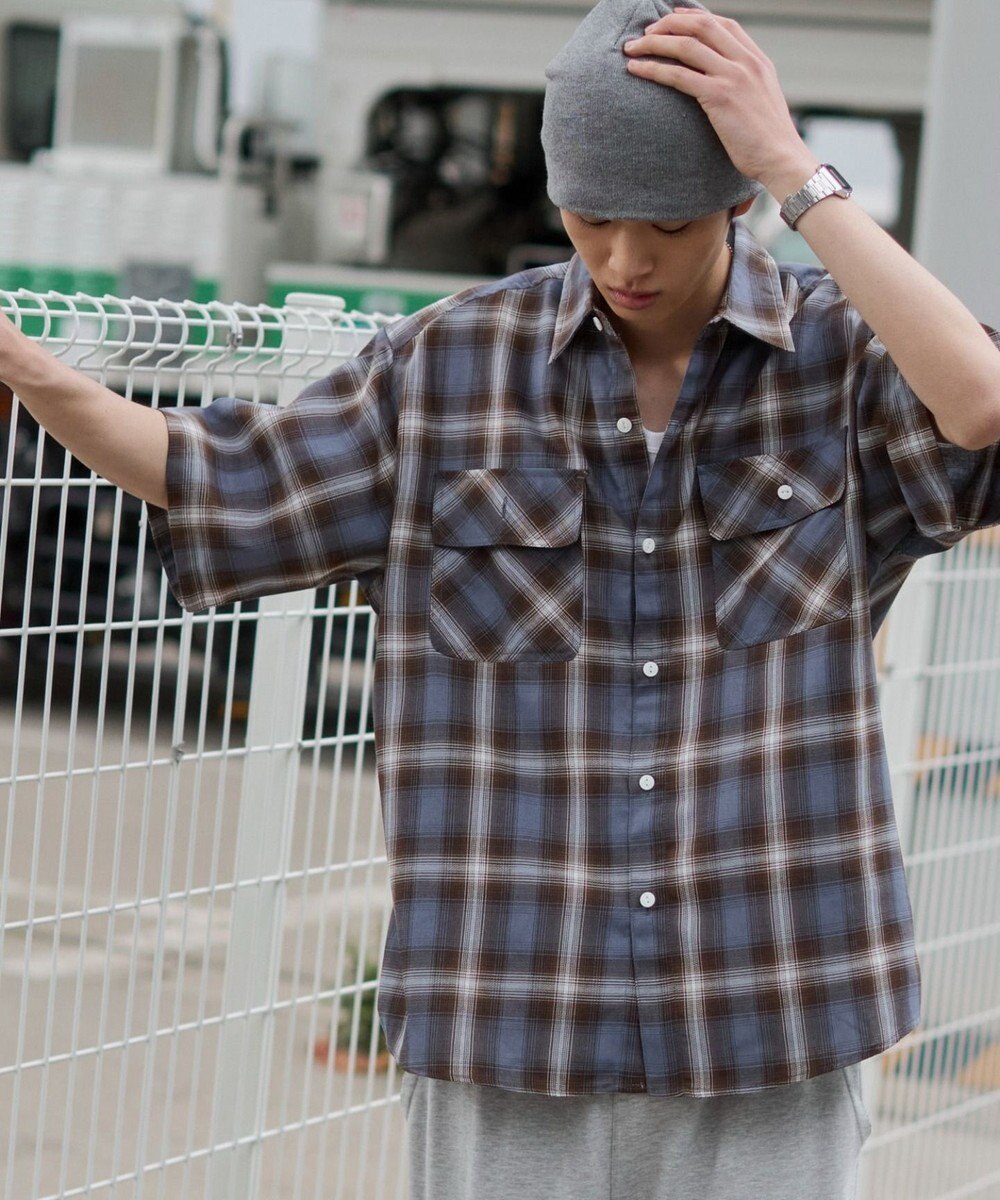 WEGO オンブレチェックシャツ（SS） 