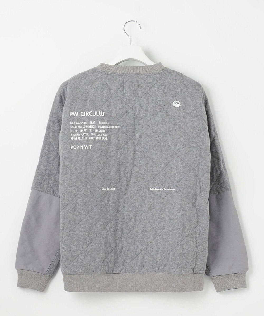 PW CIRCULUS 【裏地付き/防寒】【MEN】キルティングスエットプルオーバー 