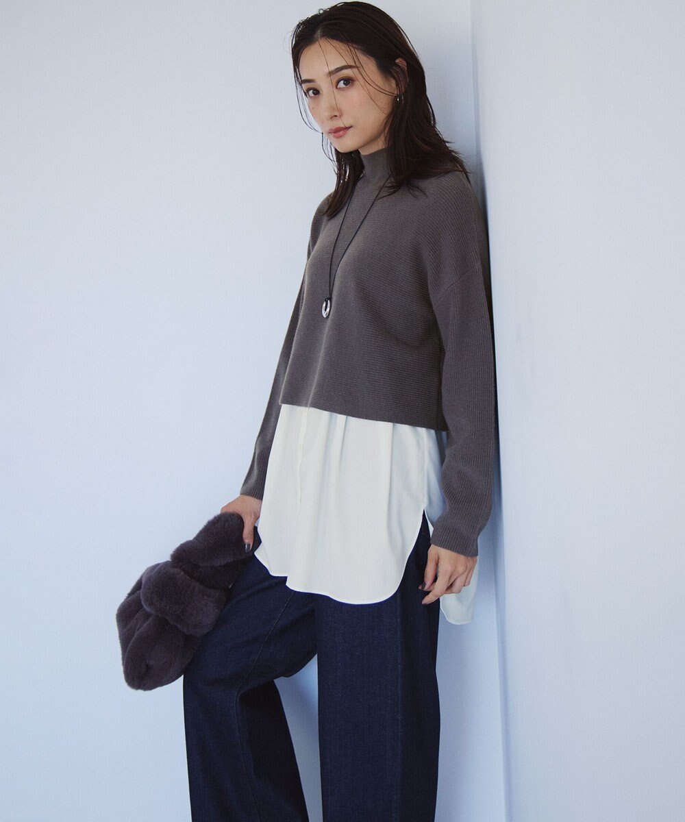 23区 フェイクファー チェーン バッグ 