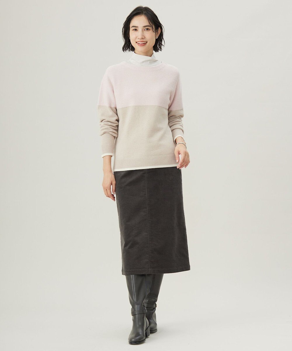 J.PRESS LADIES L 【WEB限定カラーあり・洗える】CAT ボートネック ブロッキング ニット 