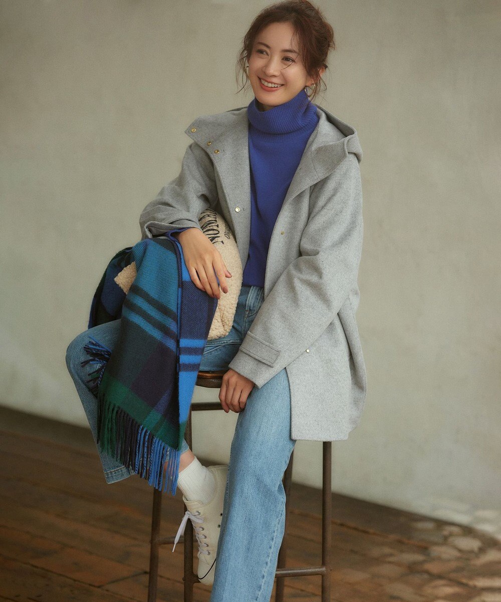 23区 【滝沢眞規子さん着用/洗える】ピュアカシミヤ タートルネック ニット 