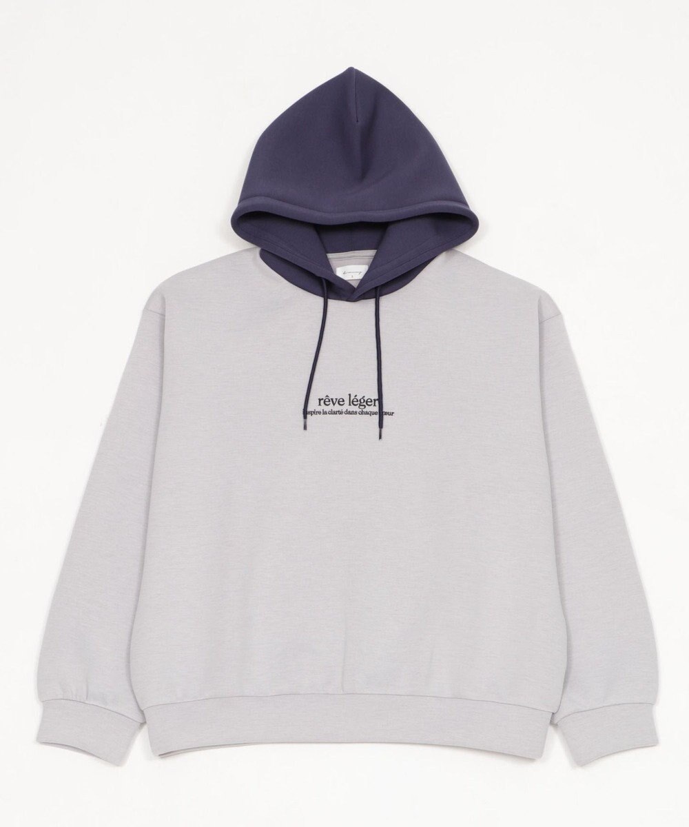 WEGO 【ユニセックス着用ITEM/MLサイズ展開】ワンポイントバイカラープルパーカー 