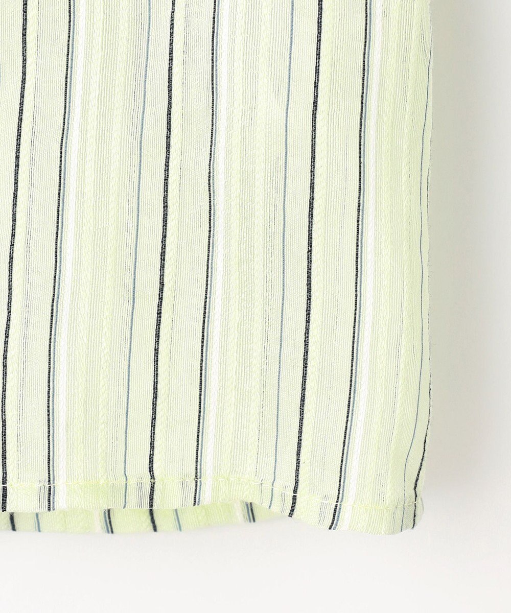 J.PRESS LADIES S 【洗える】ランダムストライプ シアー シャツカラー カットソー 