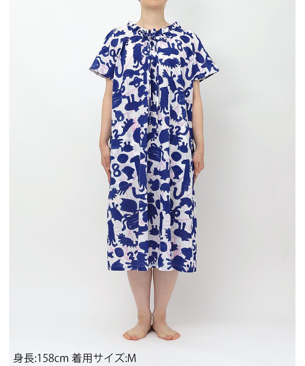 tsumori chisato SLEEP ツモリチサト ワンピース 綿100%(本体) ローン素材 4分袖 ロング丈 レディース UNT112 /ワコール 