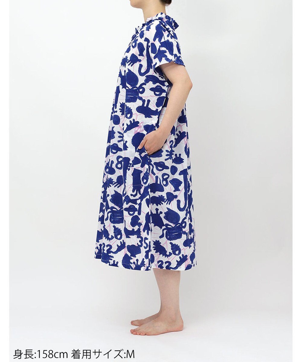 tsumori chisato SLEEP ツモリチサト ワンピース 綿100%(本体) ローン素材 4分袖 ロング丈 レディース UNT112 /ワコール 