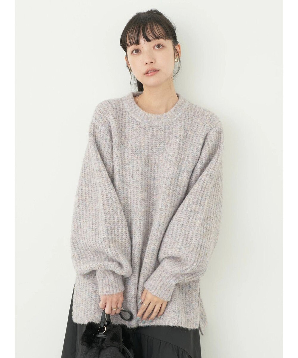 earth music&ecology フワフワＭＩＸヤーンチュニック 