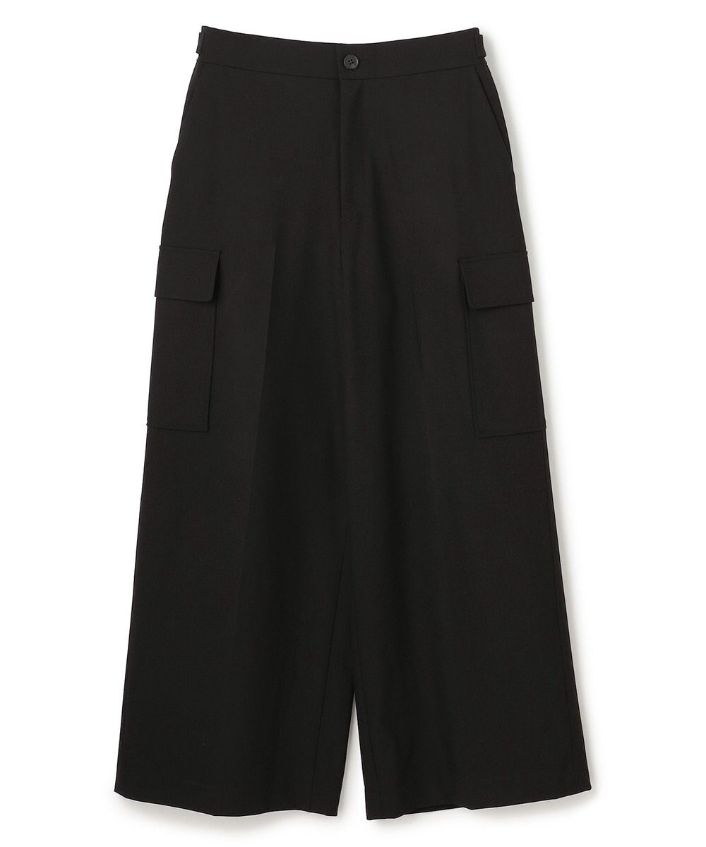 UNFILO ウールライク カーゴワイドパンツ 