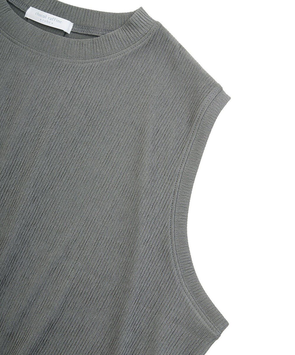 Green Parks サイドリボンノースリーブチュニック 