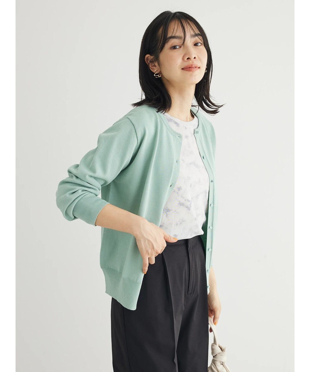 Green Parks クルーネックアソート柄シアープルオーバー 