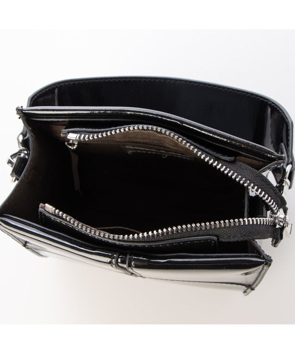 UNBILLION カシュカシュ cachecache / エナメル調ボックスパネルミニショルダー 