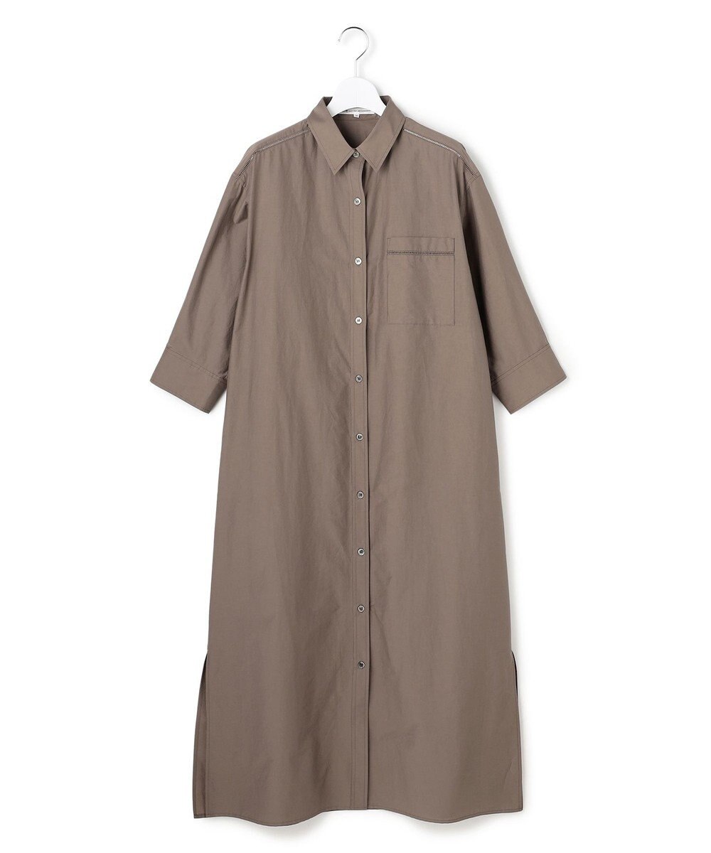 23区 【先行予約】ナイロンコットンタフタ シャツワンピース 