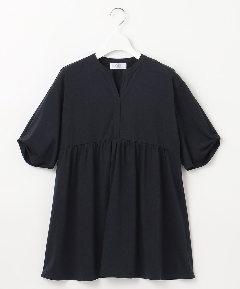 J.PRESS LADIES 【洗える】プレーティング キーネック カットソー 