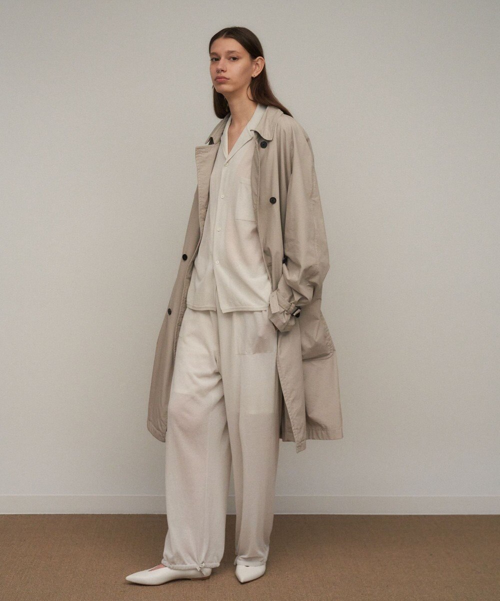 ATON LIGHT TC GABARDINE | ウォッシュトレンチコート - UNISEX 