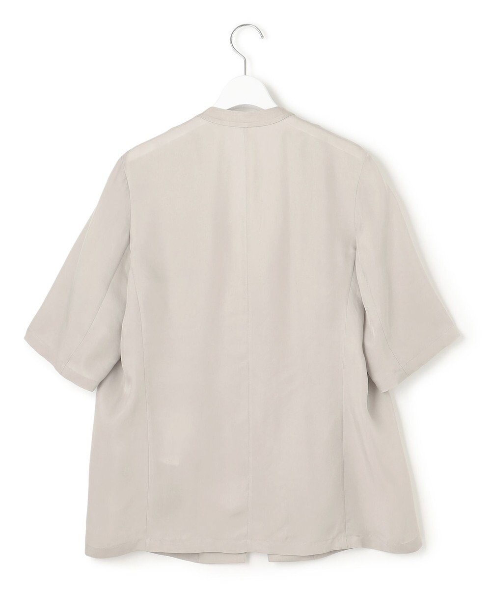 23区 L 【接触冷感性/洗える】フィブリルツイル ハーフスリーブ ジャケット 