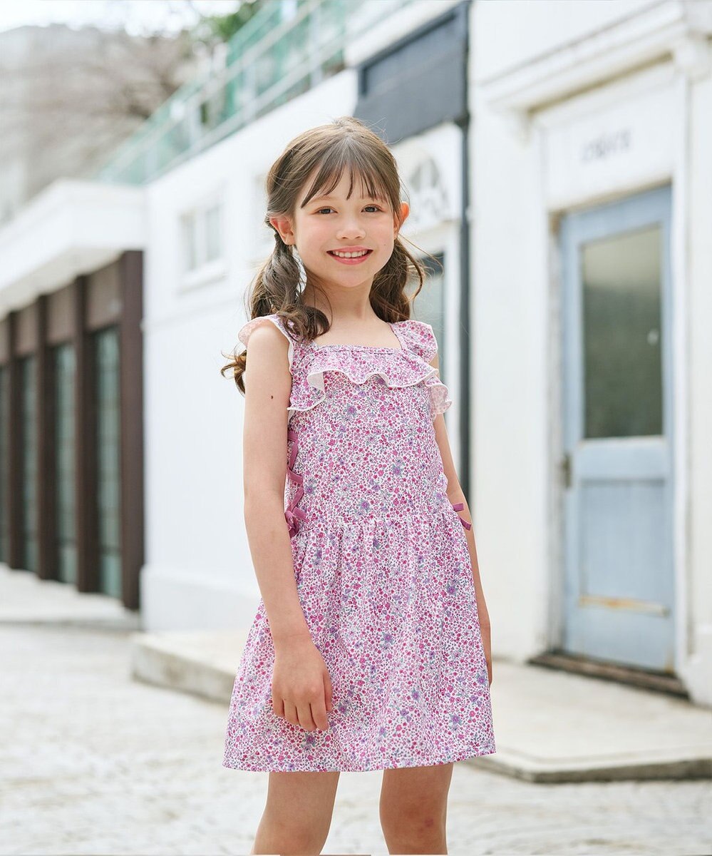 組曲 KIDS 【UVカット】【SS-Lサイズ】トロピカルフラワー スイムウェア(ワンピース) 