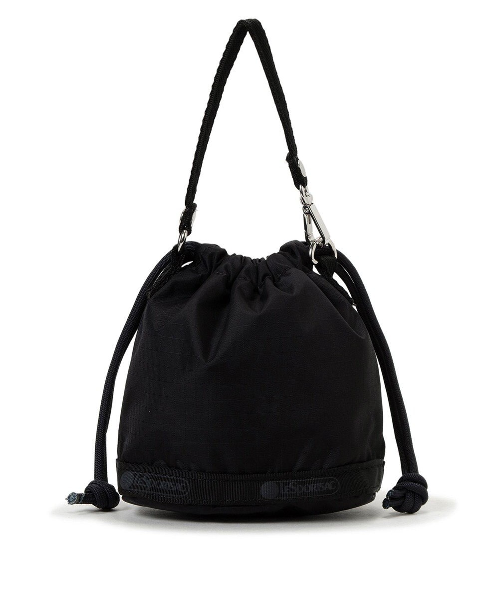 LeSportsac DRAWSTRING BUCKET CHARM/リサイクルドブラックJP 