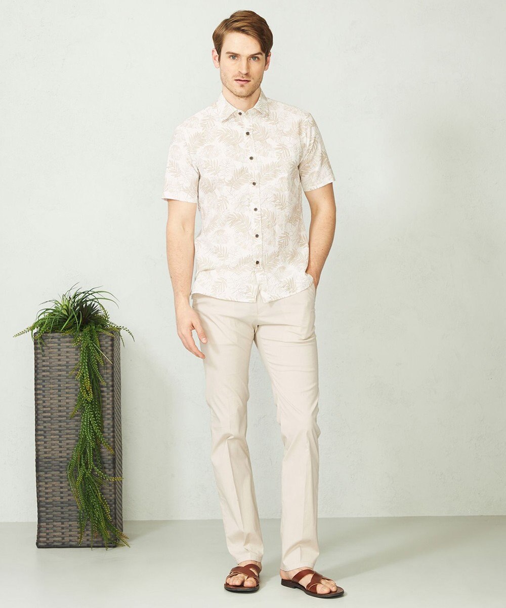 JOSEPH ABBOUD リヨセルリーフ 半袖シャツ 