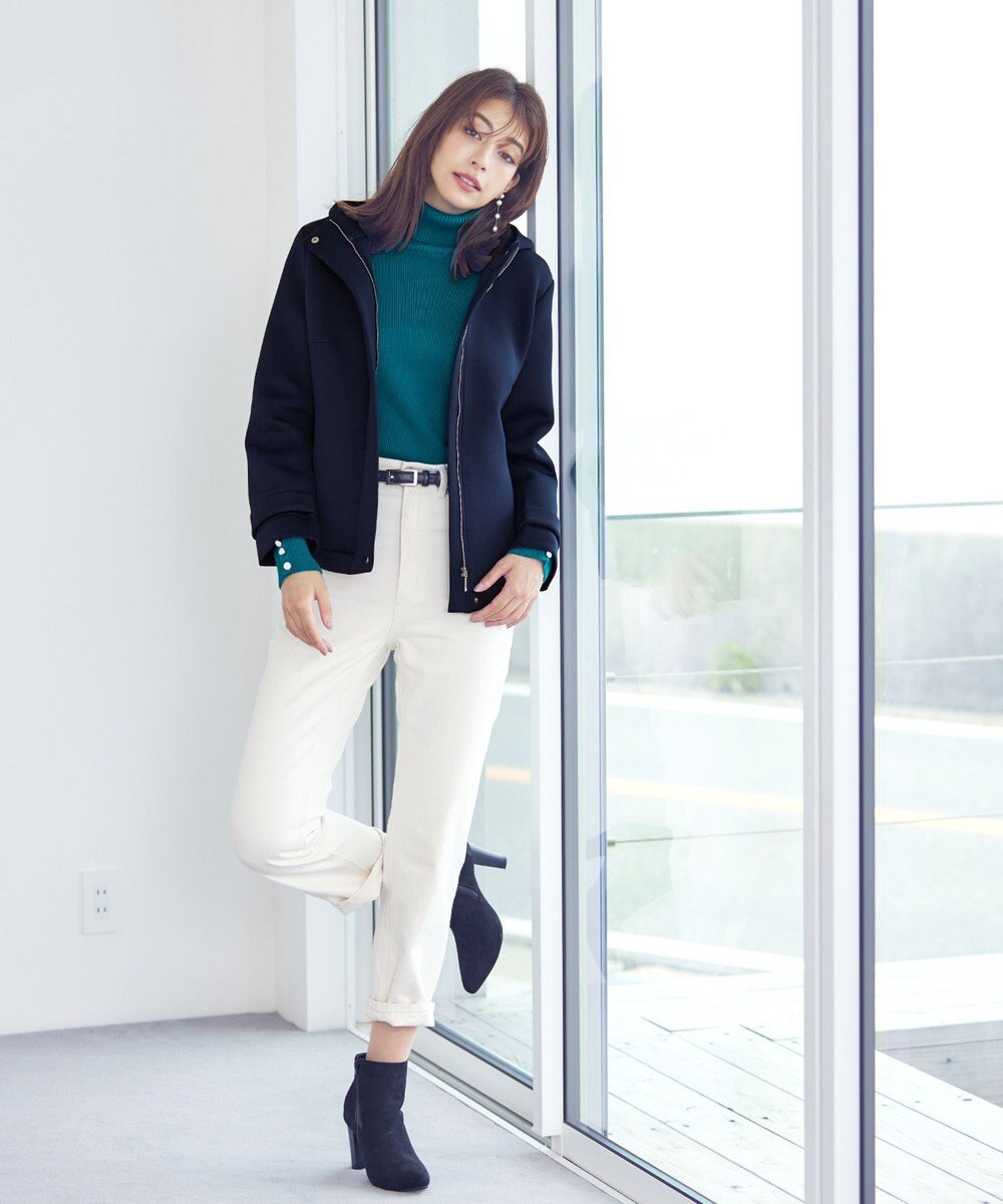 Tiaclasse 【洗える】タートルボタンニットトップス 