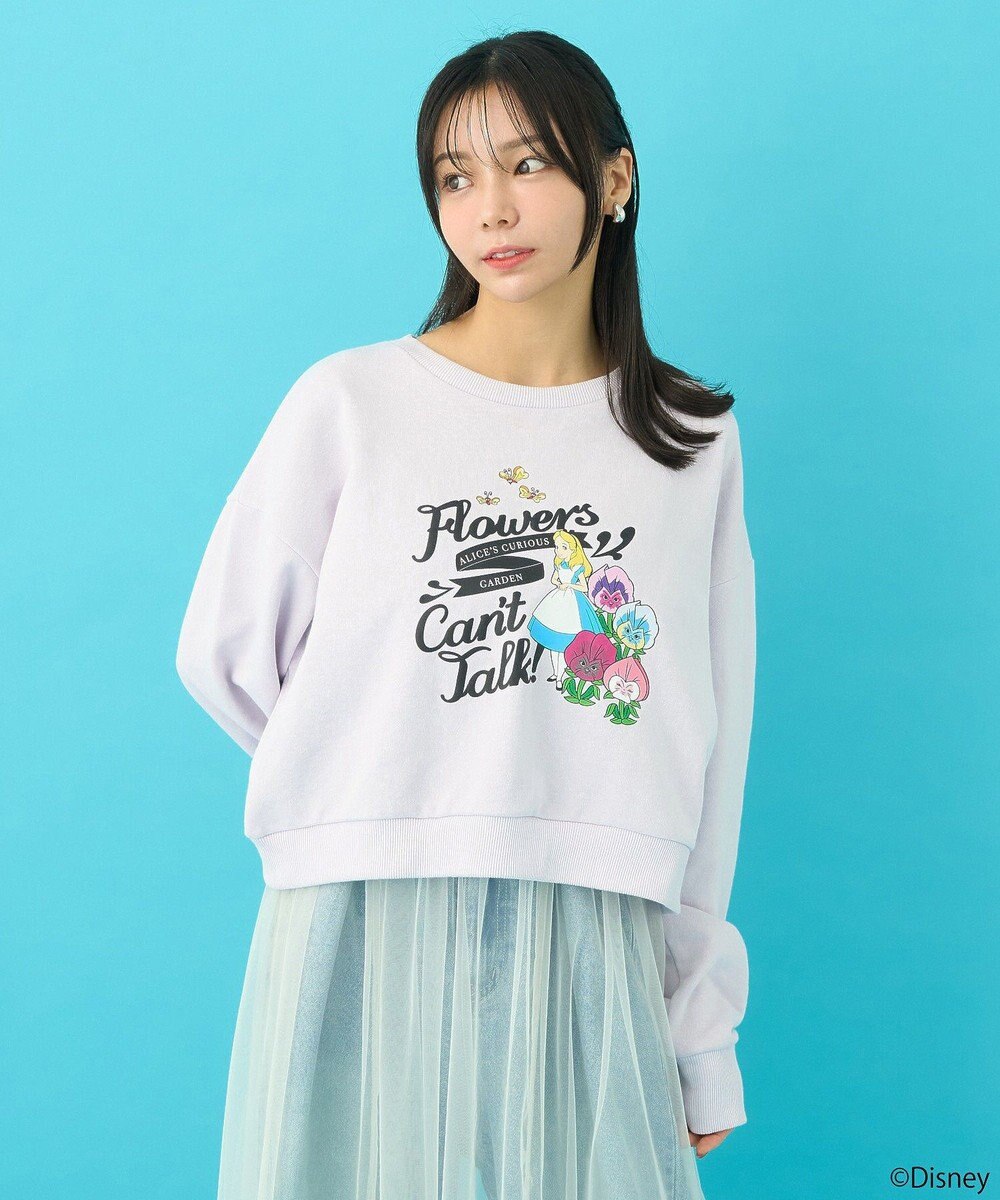 earth music&ecology ふしぎの国のアリス／ショート丈スウェット 