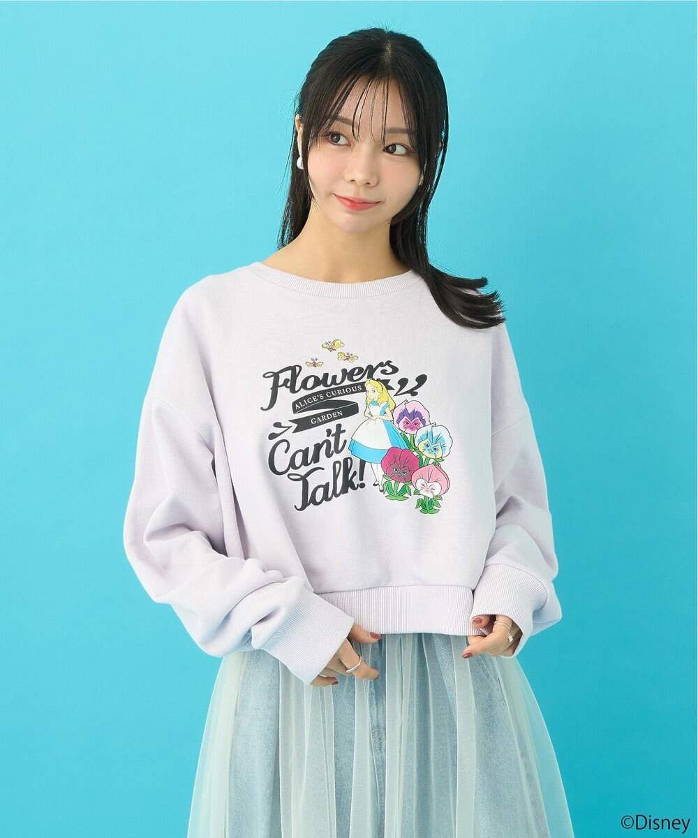 earth music&ecology ふしぎの国のアリス／ショート丈スウェット 