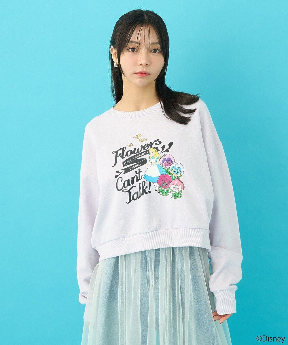 earth music&ecology ふしぎの国のアリス／ショート丈スウェット 