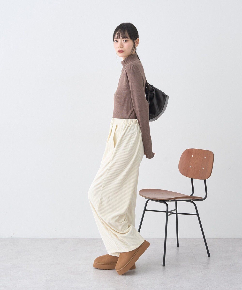 earth music&ecology コーデュロイタックパンツ 