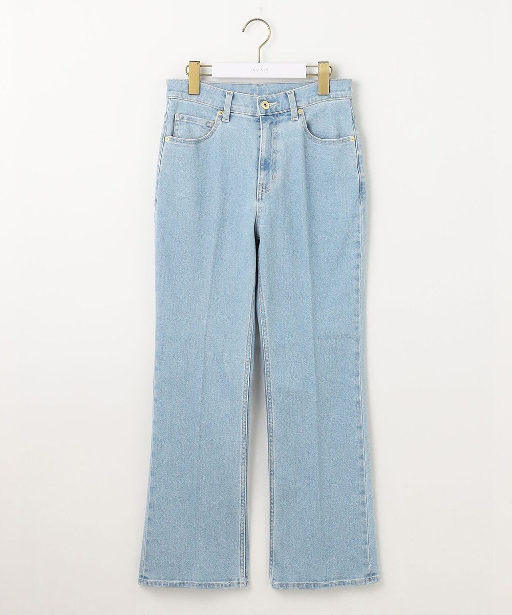 ANY SIS 【美Denimシリーズ】センタープレスセミフレア デニム 