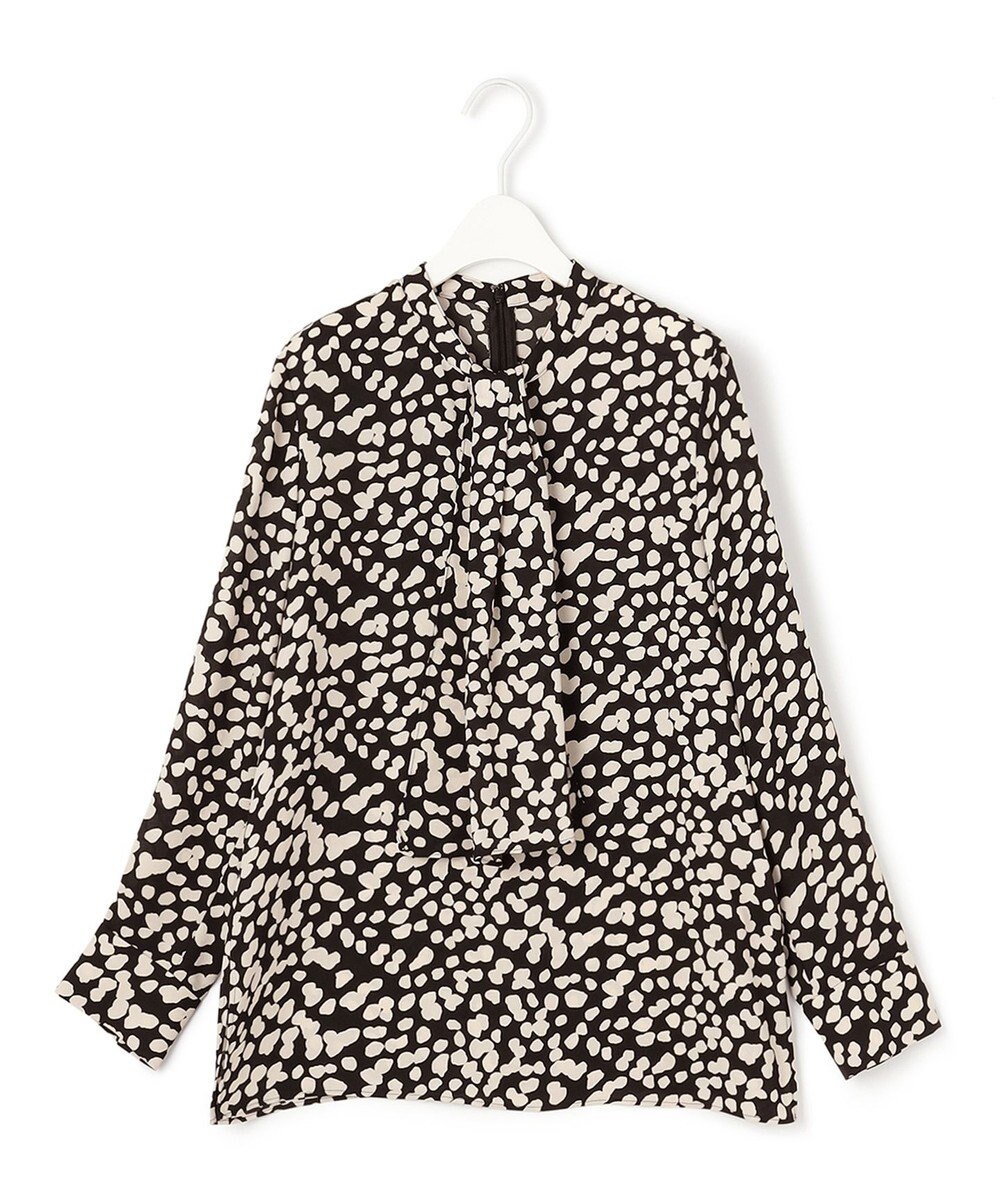 ICB 【WEB限定カラーあり・速乾・洗える】BackSatinAmunzen スカーフタイブラウス 