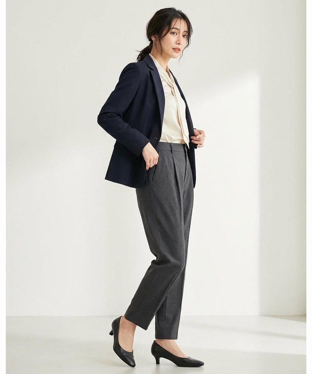 Pointer 【3.5cmヒール】日本製 高級本革ローヒールパンプス 