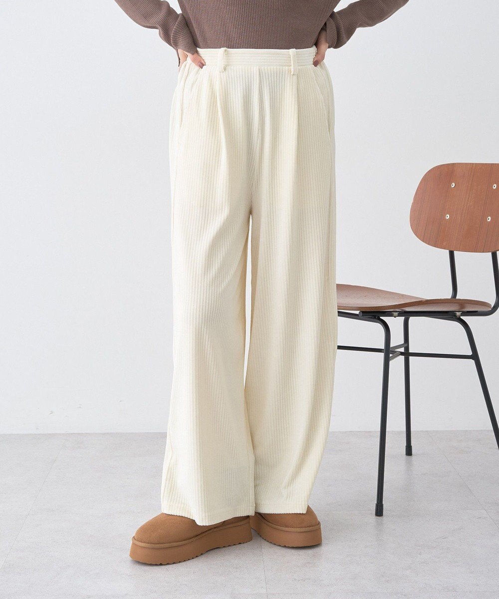 earth music&ecology コーデュロイタックパンツ 