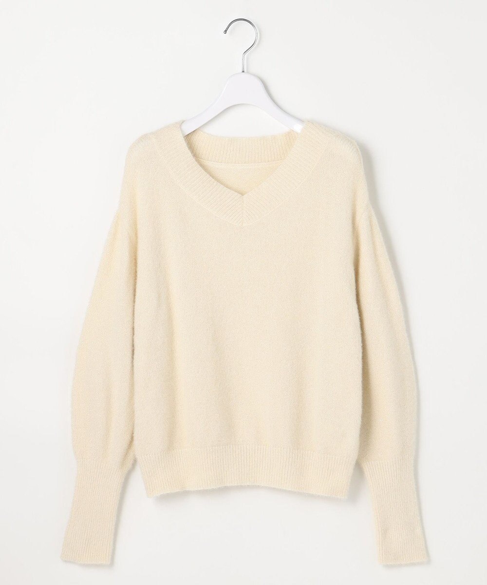 ANY SIS 【2SET】フェザー ニット × フロッキー スカート 