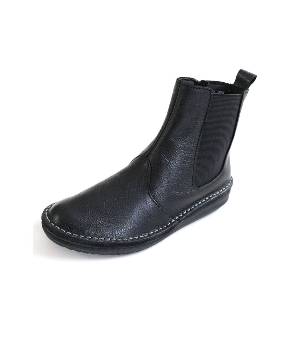 Pointer 本革軽量サイドゴアステッチショートブーツ 
