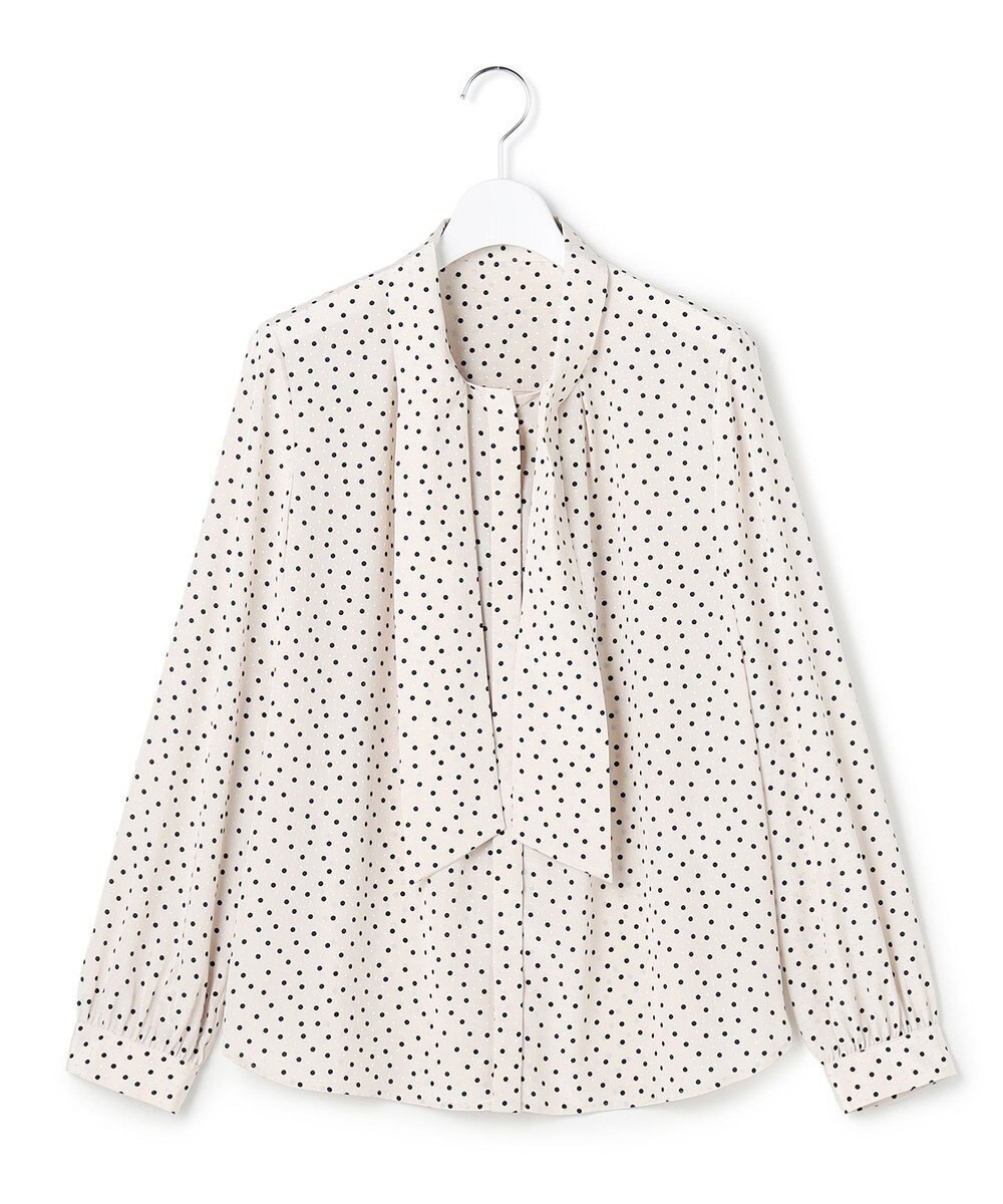 23区 【先行予約】ランダムドットプリント タックブラウス 