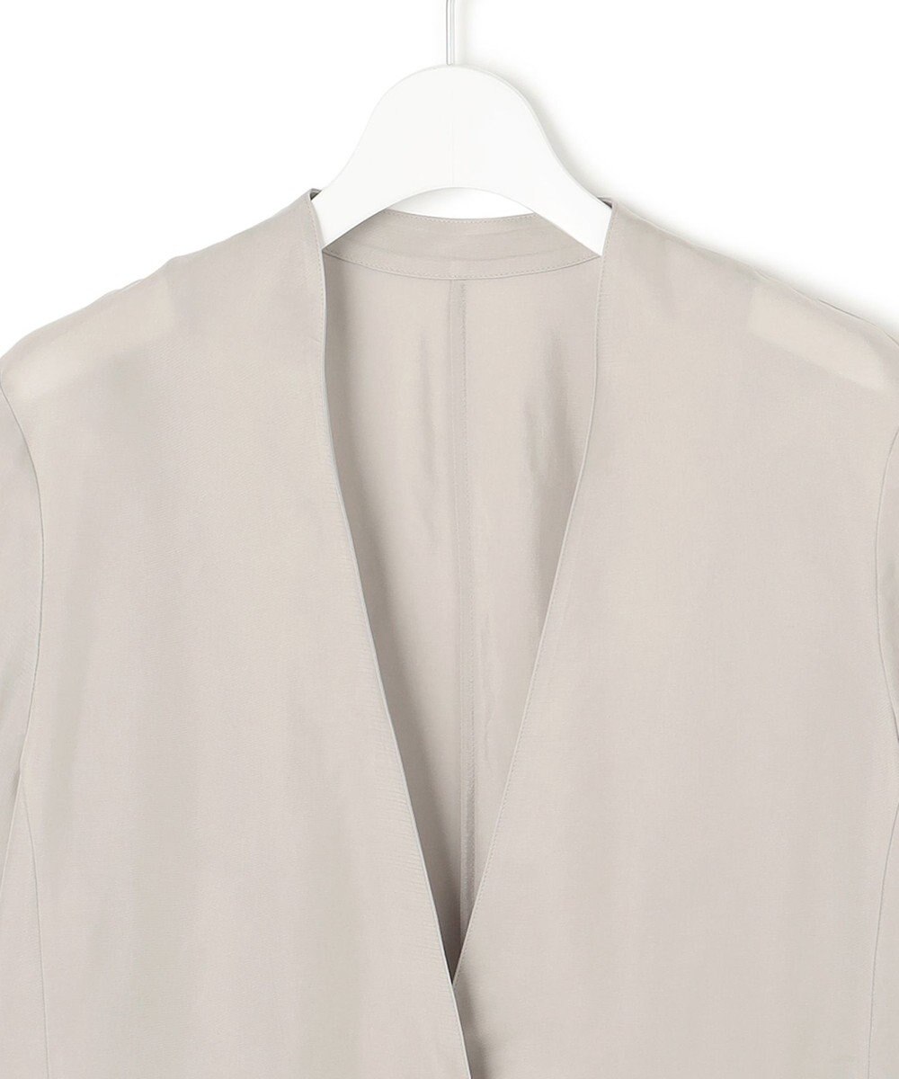 23区 L 【接触冷感性/洗える】フィブリルツイル ハーフスリーブ ジャケット 