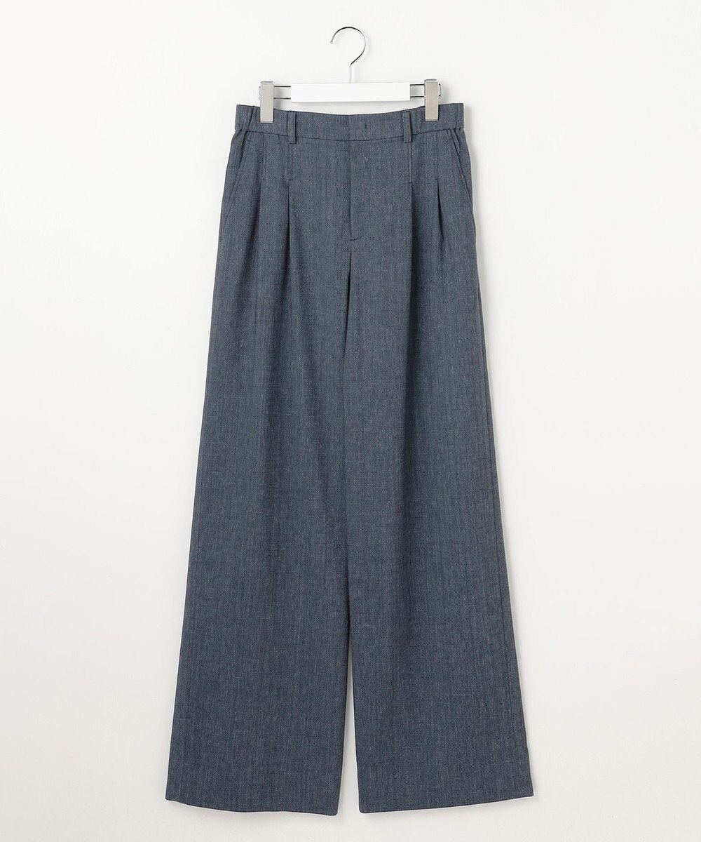 自由区 L 【セットアップ対応】ソフトリネンダンガリーワイド パンツ 