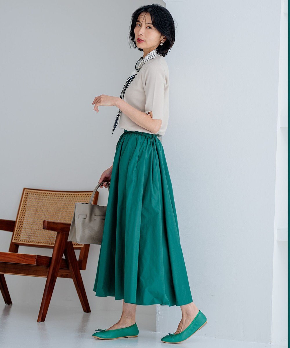 23区 【洗える】ルミエールタフタ フレアスカート 